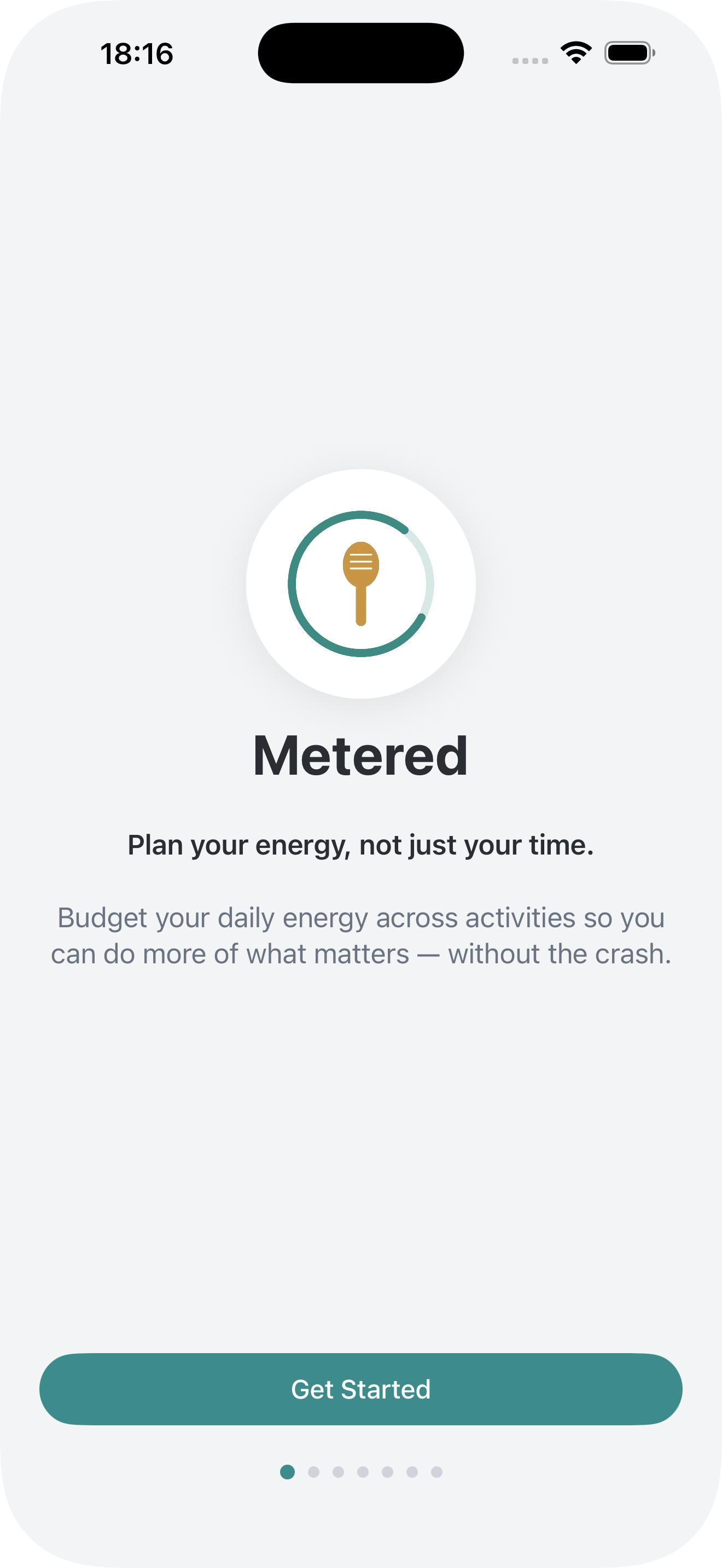 Metered app mockup