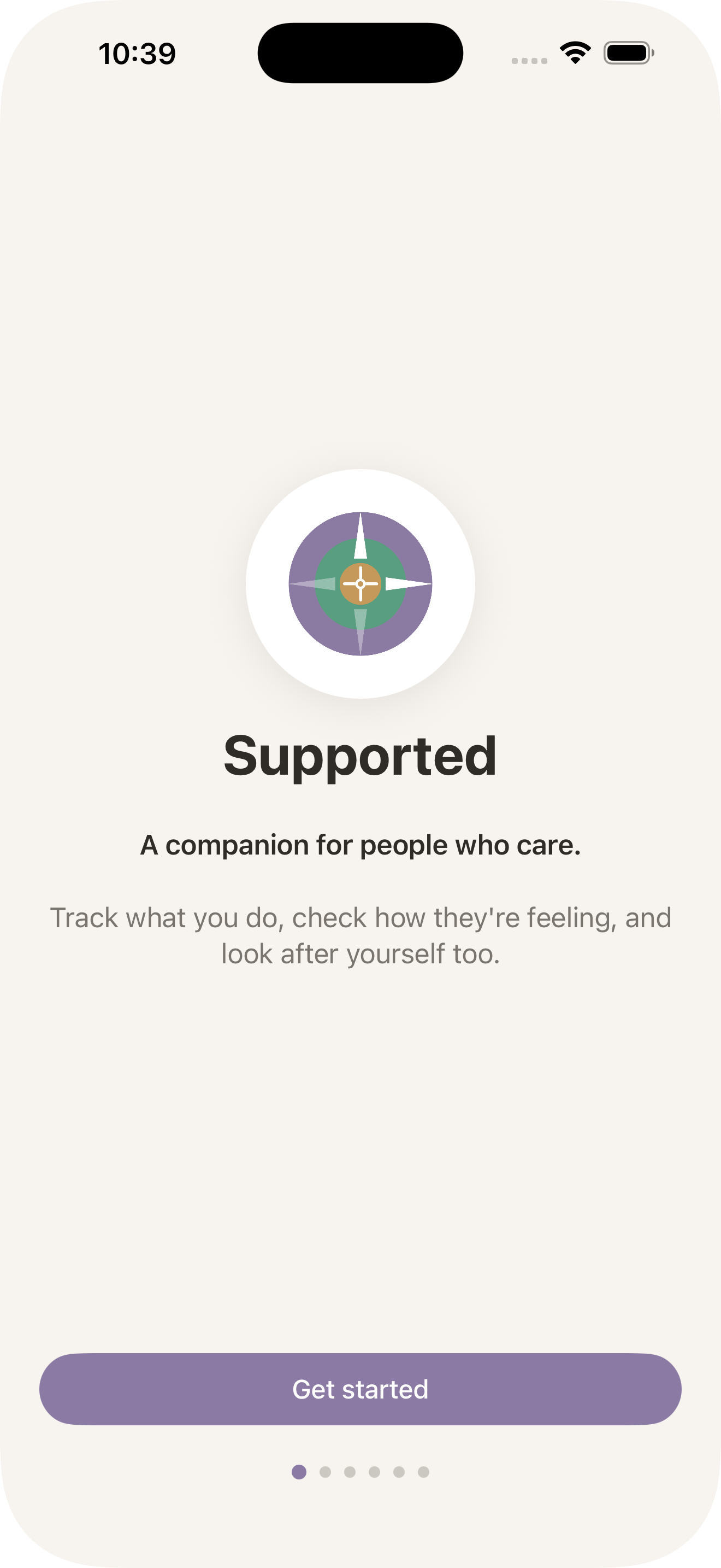 Supported app mockup
